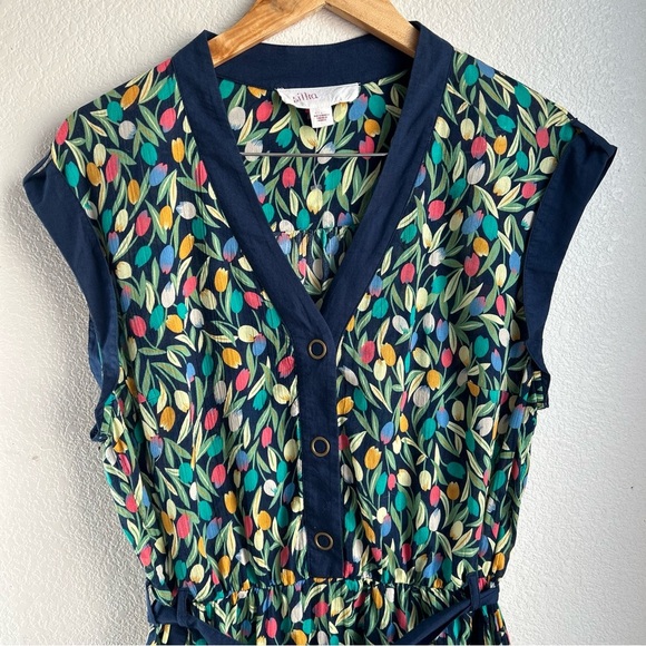 NEW Anthropologie | Lilka Tulip Print Romper with Belt - Picture 4 of 10